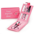 Pink Personalized Leatherette Manicure Kit
